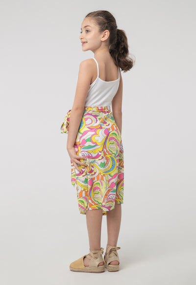 Multicolor Wrap Around Dress With Shrug Sets