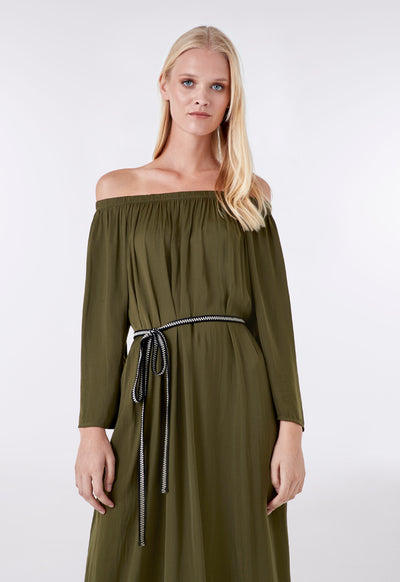 Off Shoulder Crepe Dress