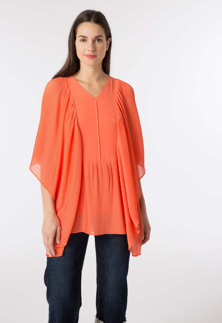 Pleated Trim Blouse