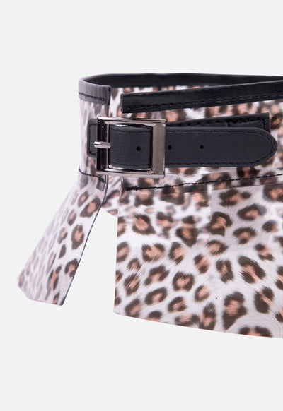 Leopard Printed Transparent Belt