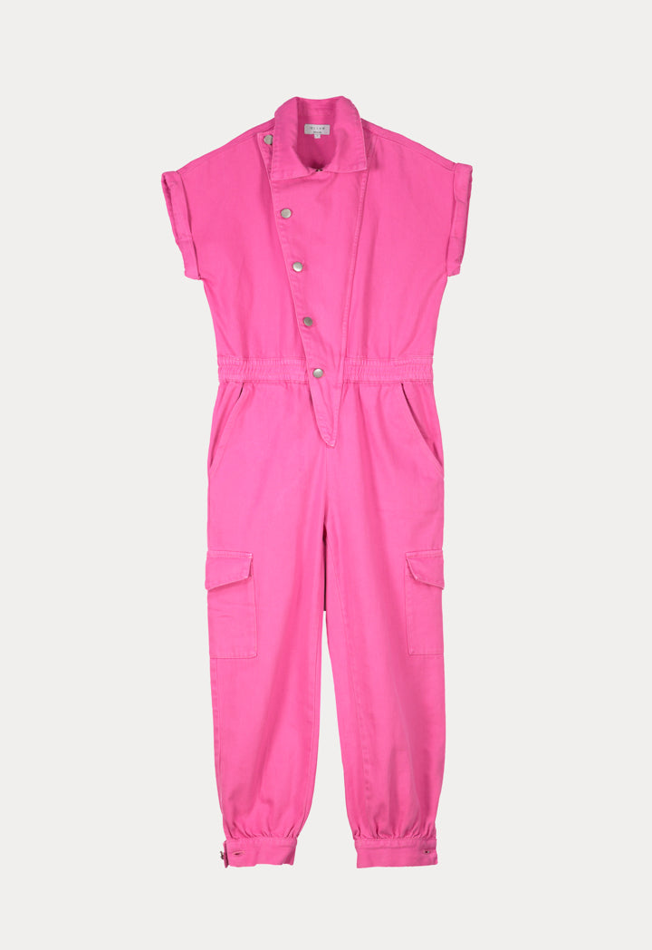 Pink Denim Jumpsuit