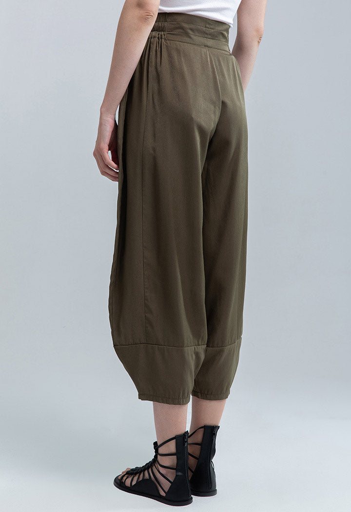 Wide Leg Slanted Hem Trouser