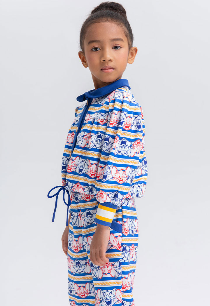 Tom And Jerry Printed Drawstring Hem Jacket