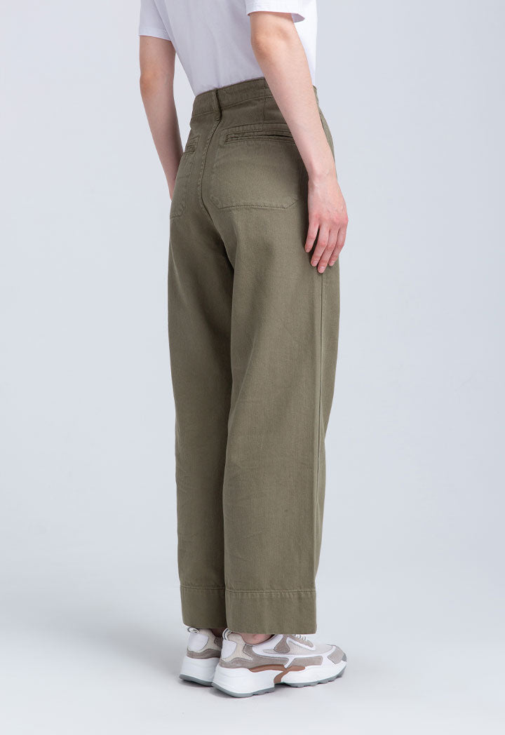 Wide Hem Straight Cut Trouser