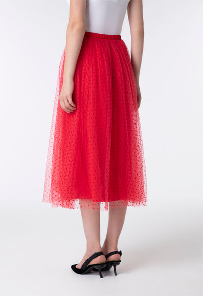 Stamp Dot Tulle Skirt - Fresqa