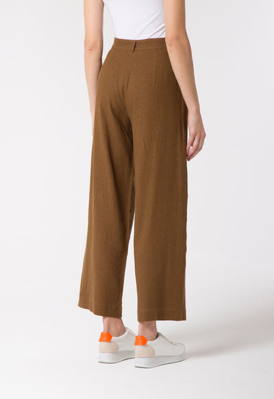 Plain Linen Culottes - Fresqa