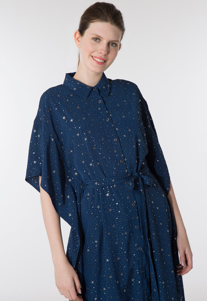 Studded Crepe Kaftan Dress