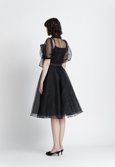 Dobby Double Layered Tulle Dress