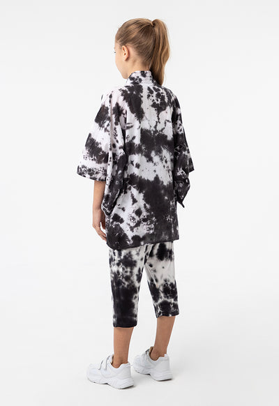 All Over Tie Dye Sleeved Kimono