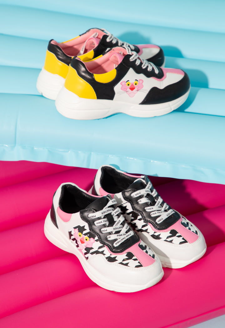 Pink Panther Color Blocking Rubber Shoes