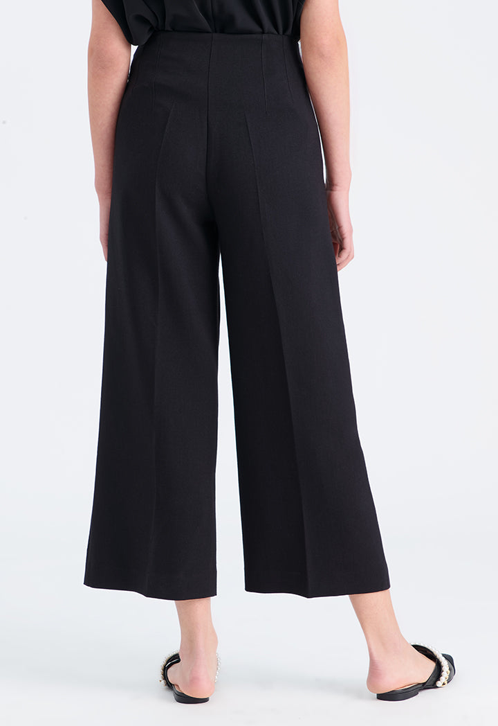 Solid Pleated Culottes