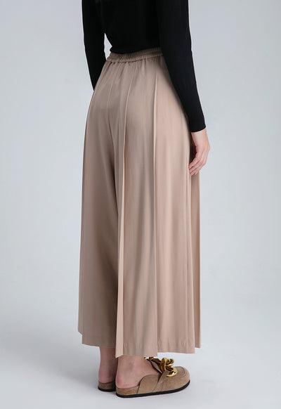 Wide Hem Fold Solid Trouser