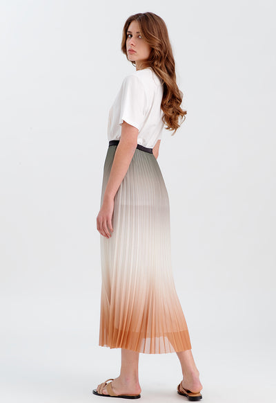 Pleated Ombre Classic Skirt