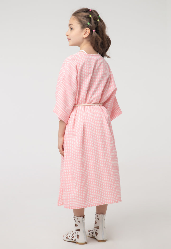 Textured Seamless Polka Dot Shrug And Dress Sets