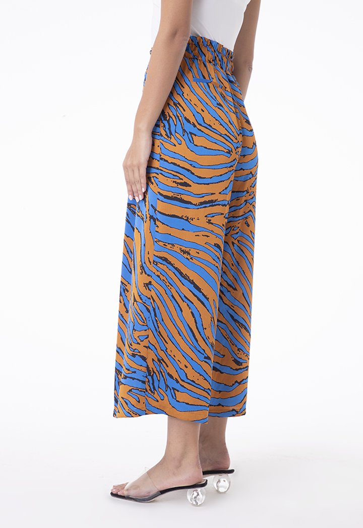 Printed Elastic Waist Culottes