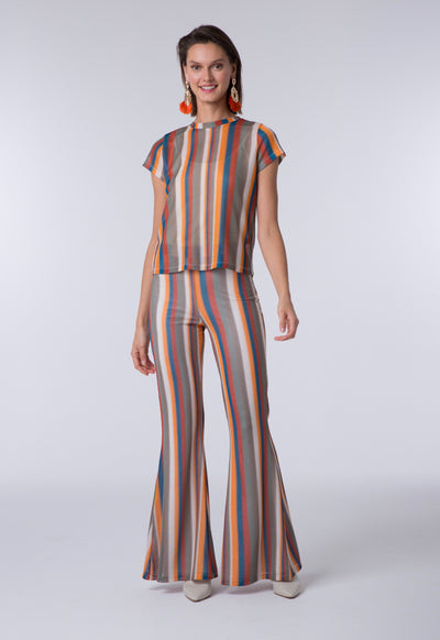 Flare Stripe Pants