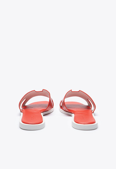 Solid Cutout Vamp Slip On Sandals