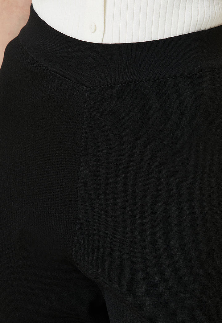 Club Wide Knitwear Trouser Black