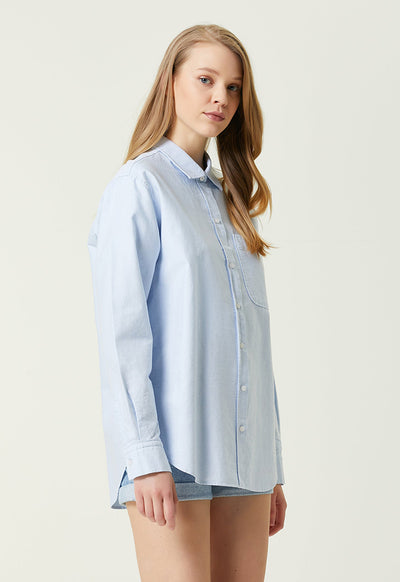 Club Boyfriend Oxford Shirt Blue