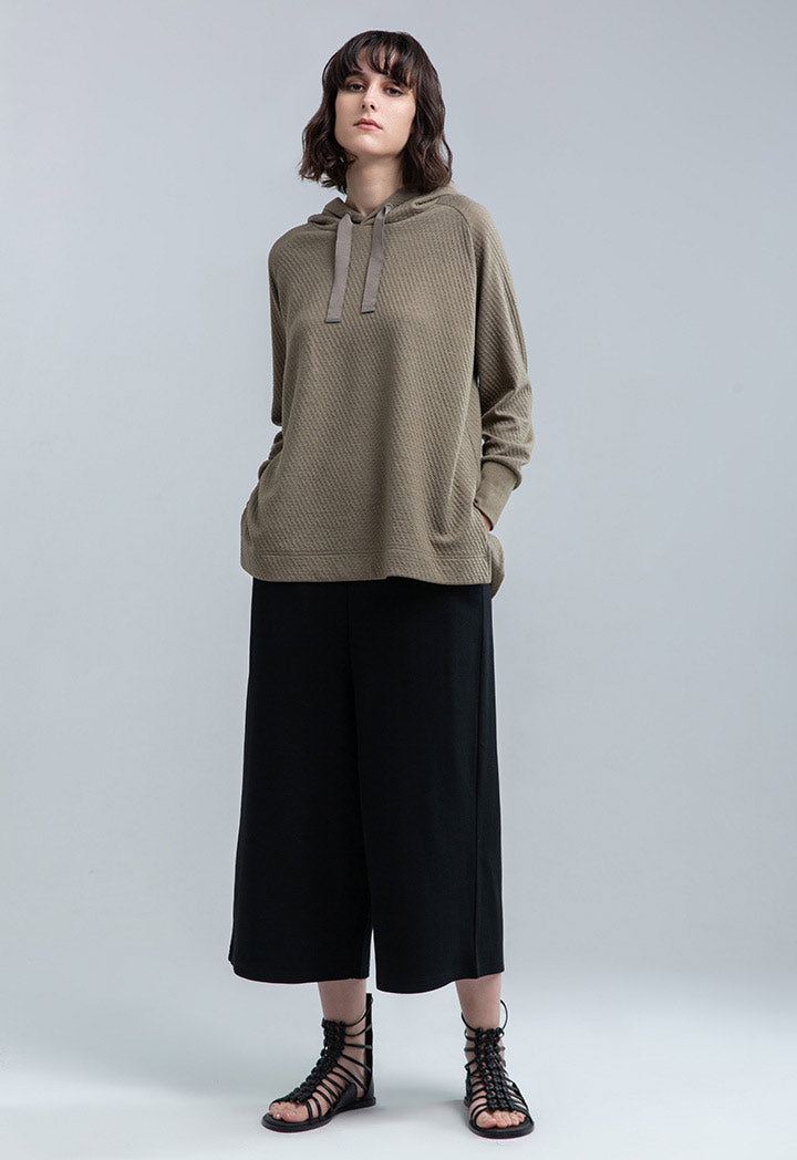 Wide Leg Solid Trouser