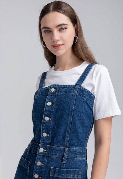 Pinafore Denim Dress