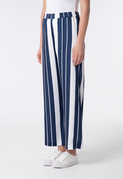 Navy Striped Pants - Fresqa