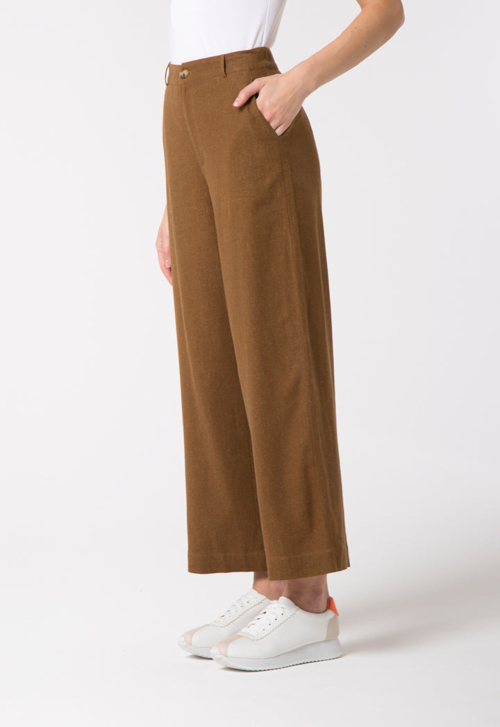 Plain Linen Culottes - Fresqa