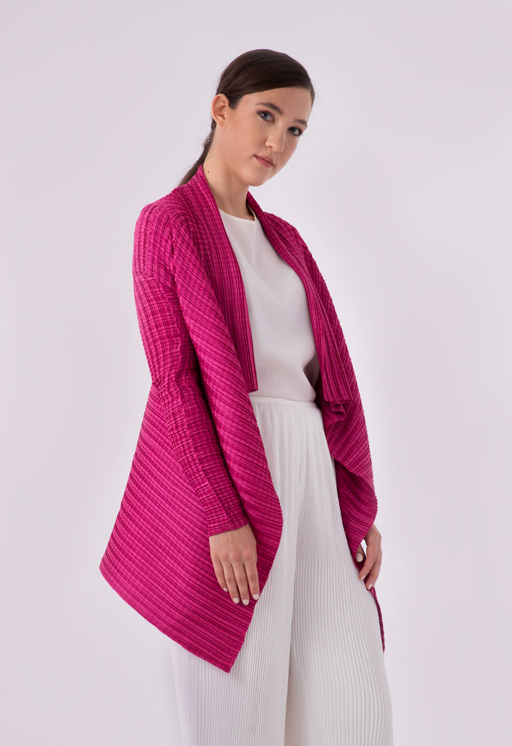 Electric Pleated Waterfall Cardigan