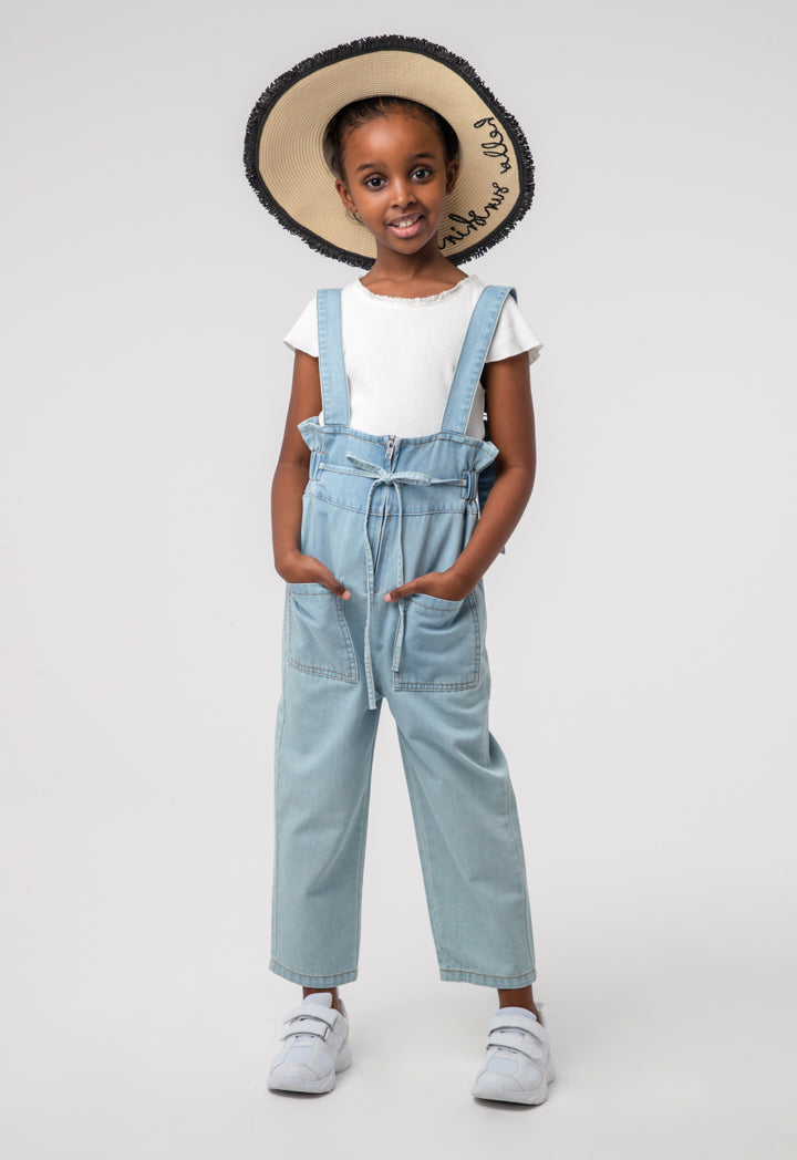 Denim Elasticated Suspender Overall Jumpsuit