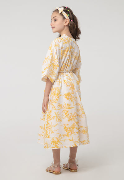 Printed Trees Shrug And Dress Sets