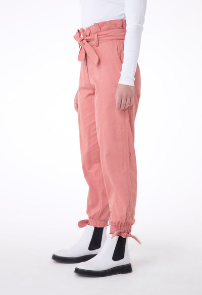 Solo Colored Seamed Tie Trouser