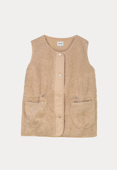 Faux Sheep Fur Hem Gilet