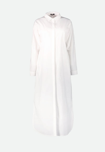 Long Poplin Collared Dress - Fresqa