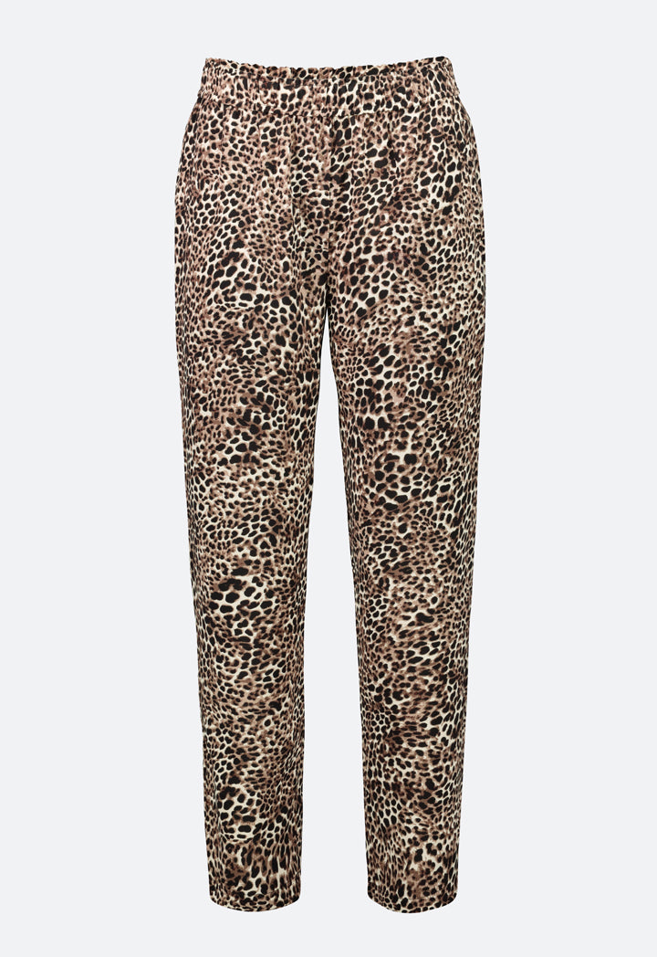 Printed Gathered Waist Trouser