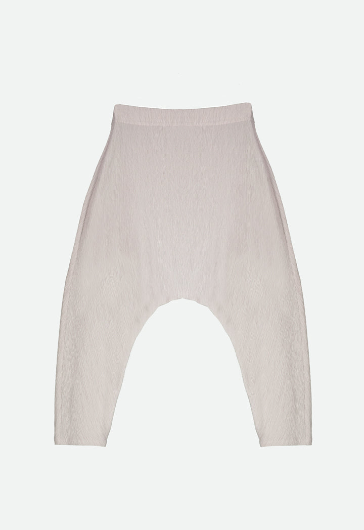 Textured Fabric Drop Bottom Trouser