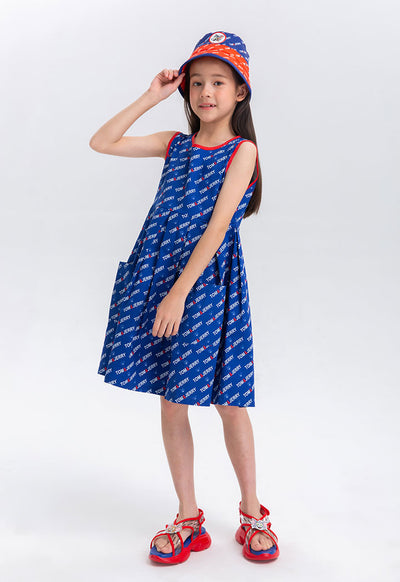 Tom And Jerry Box Pleat Printed Dress