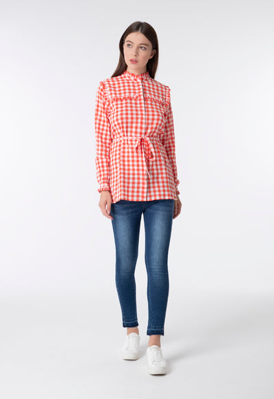 Checkered Long Sleeve Shirt - Fresqa