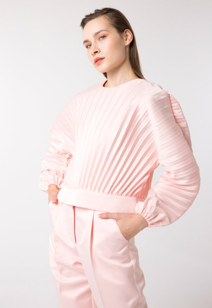 Pleated Pastel Blouse - Fresqa