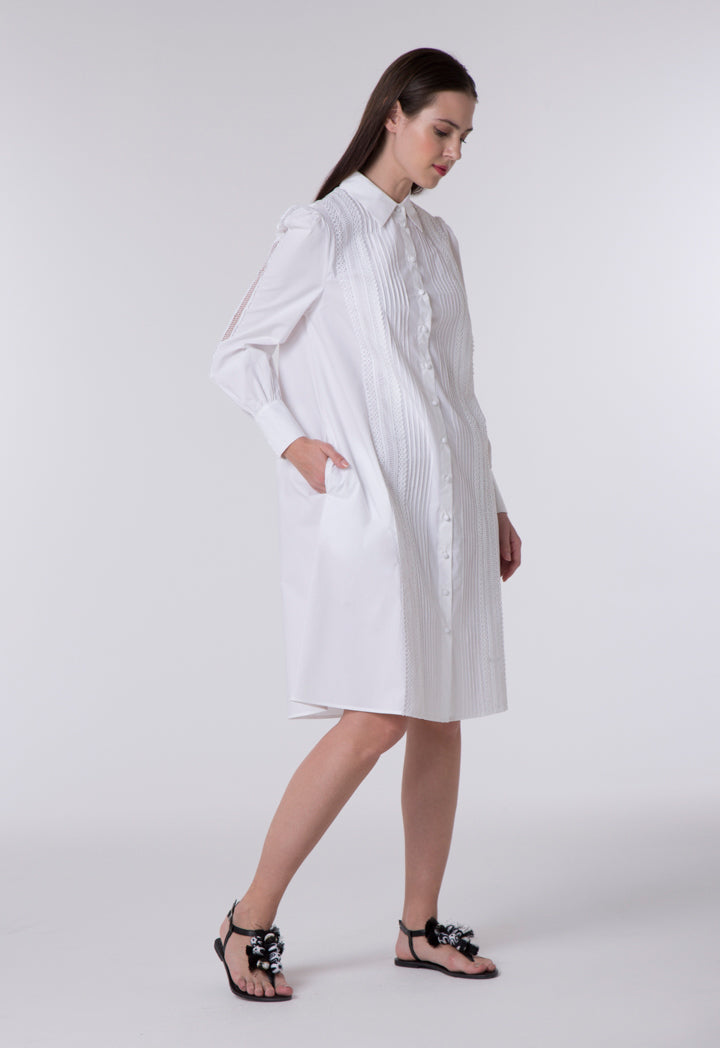 Trim Detail Shirt Dress