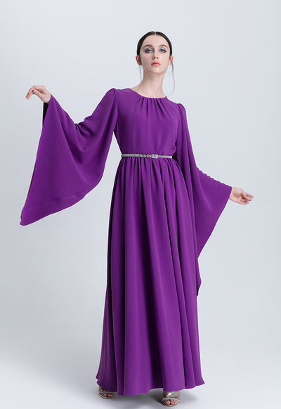 Butterfly Sleeve Maxi Dress