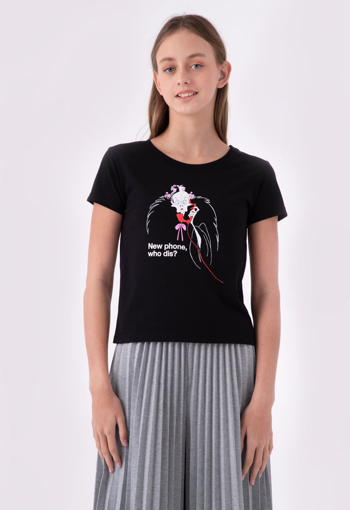 Disney Villains Cruella Rubber Print T-Shirt