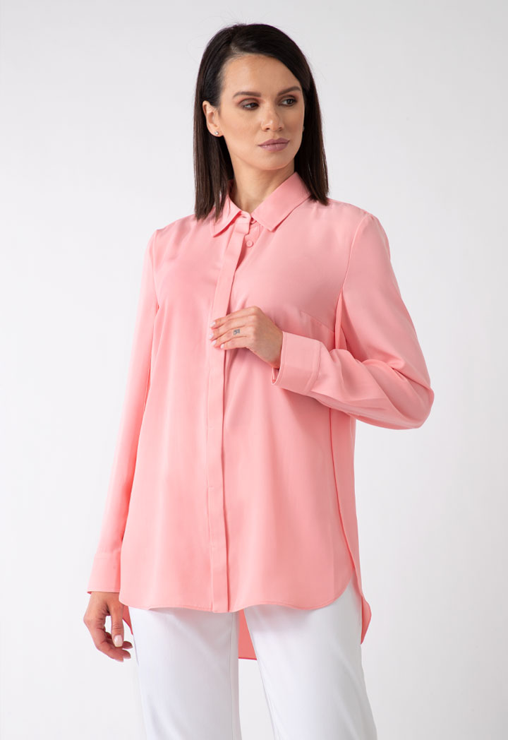 Solid Shirt With Side Flap