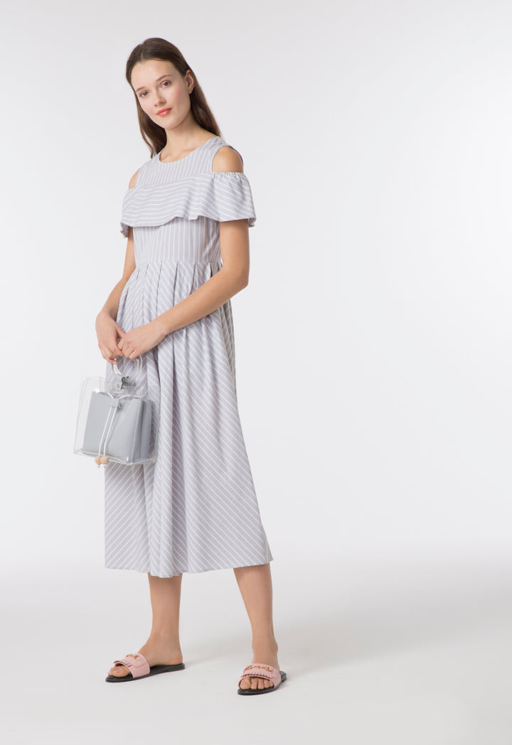 Yard Dyed Striped Dress - Fresqa