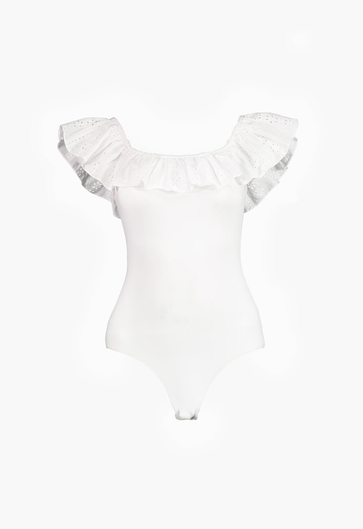 Frill Off Shoulder Bodysuit