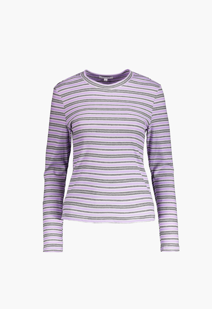 Striped Textured Fabric Top