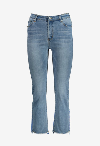 Raw Hem Denim Pants