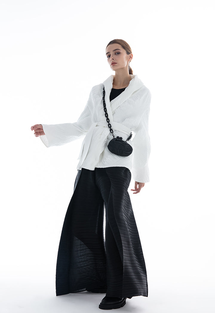 Pleated Elasticated Waist Loose Pants