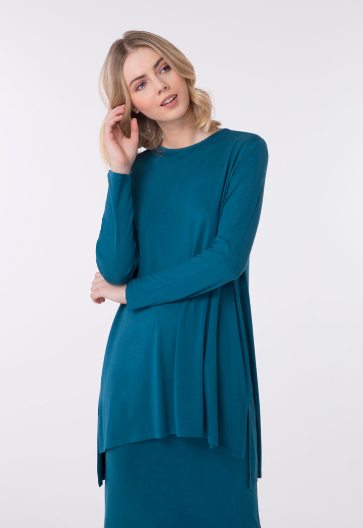 Long Top And Skirt Terno Set
