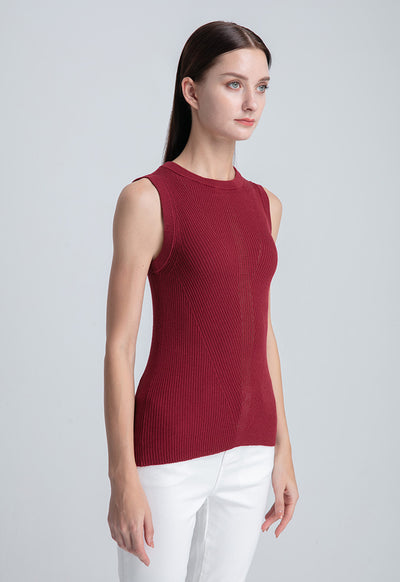 Basic Sleeveless Knitted Top