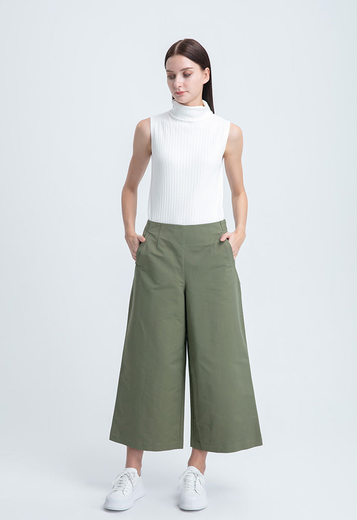 Wide Leg Straight Cut Culottes